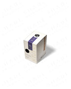 Top view of Shade Botanicals Blue Dream loose leaf tea 330 mL recycled glass jar and box