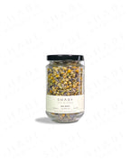 Shade Botanicals Blue Dream loose leaf tea in a 330 mL recycled glass jar front view