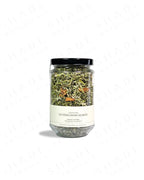Shade Botanicals Pandan Panacea loose leaf tea in a 330 mL recycled glass jar back view