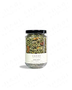Shade Botanicals Pandan Panacea loose leaf tea in a 330 mL recycled glass jar front view
