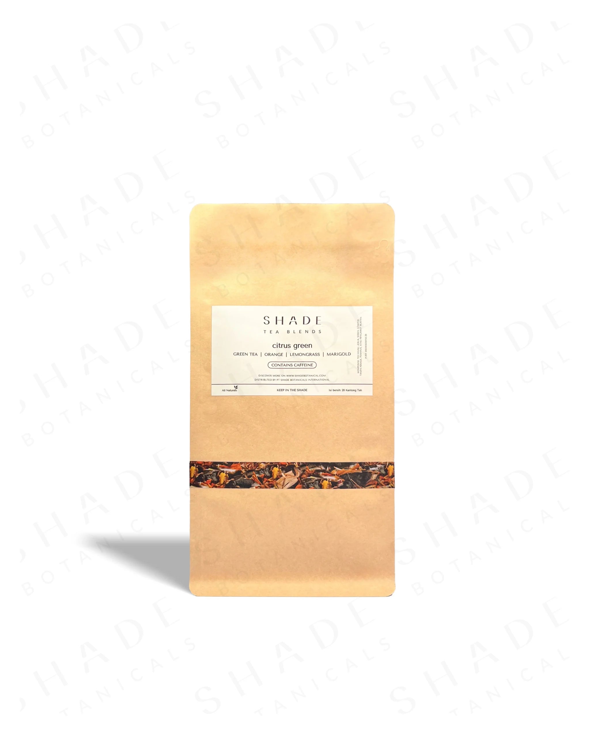 Shade Botanicals Citrus Green Loose Leaf Tea Bag Pack