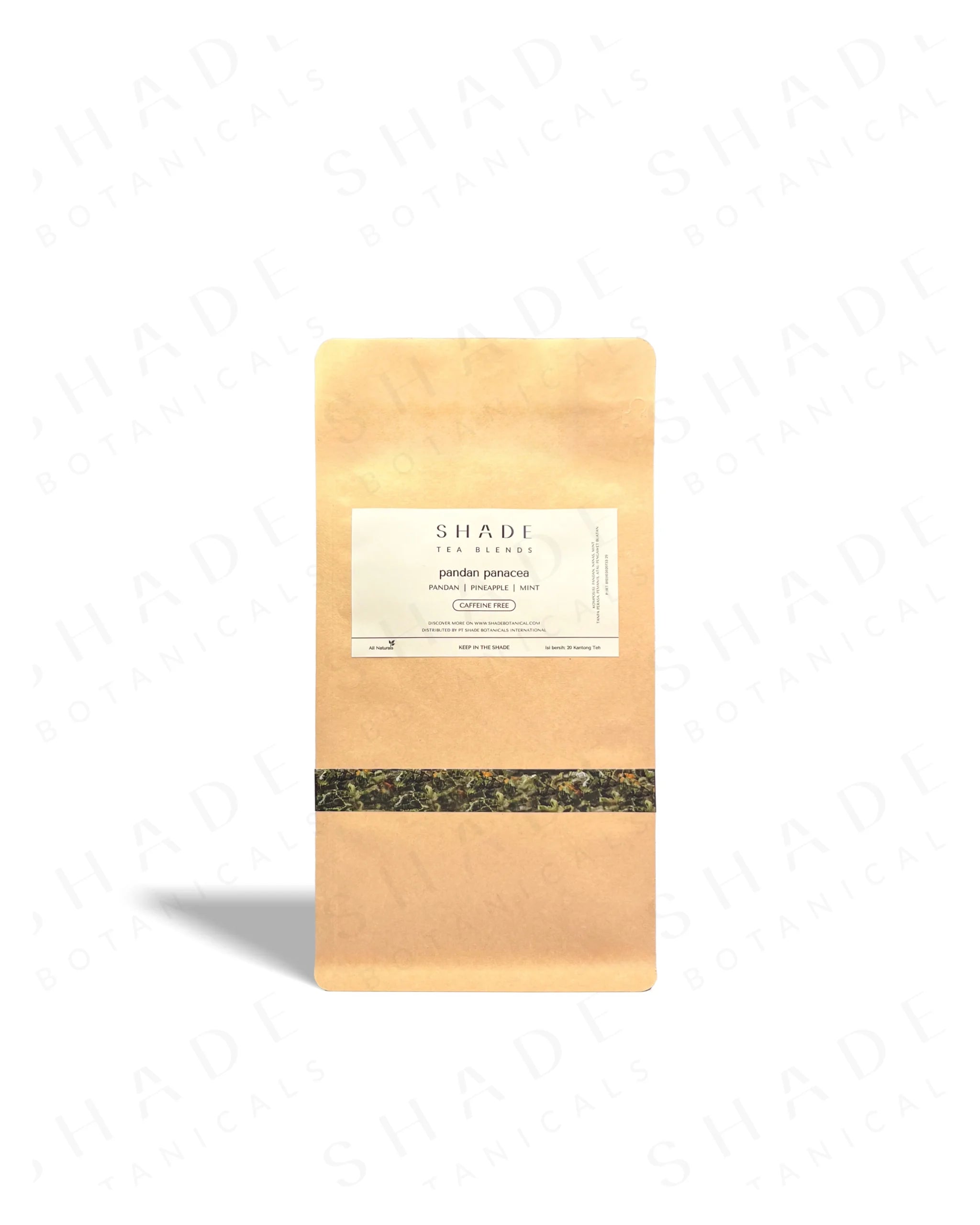 Shade Botanicals Pandan Panacea Loose Leaf Tea Bag Pack