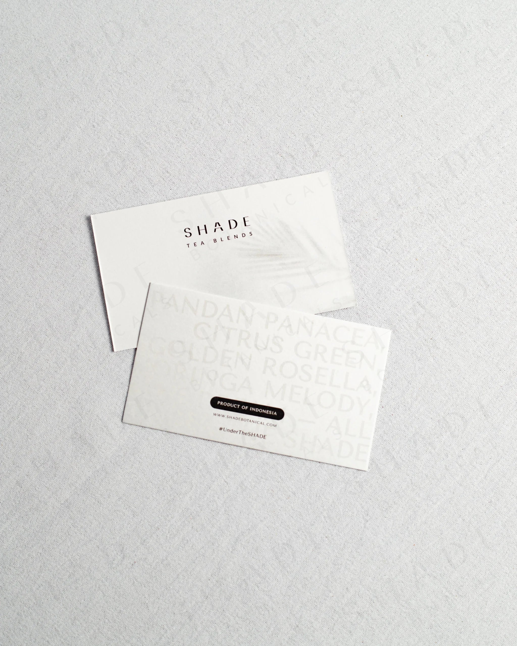 Shade Botanicals custom greeting cards Tiny Prints design overlapping arrangement