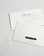 Shade Botanicals custom greeting card Tiny Prints design close up view