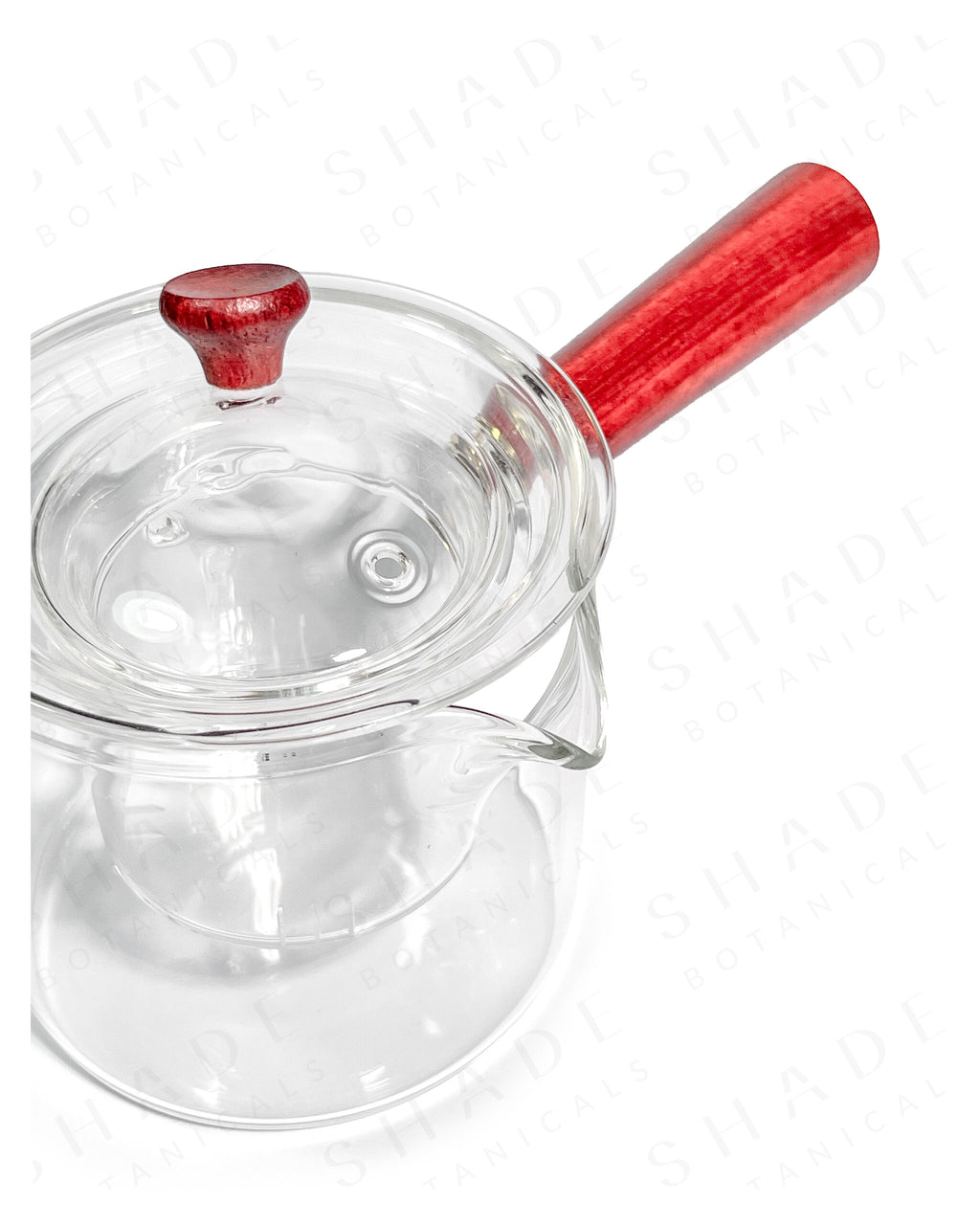 Shade Botanicals front handle teapot close up front view 