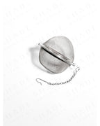 Shade Botanicals stainless steel Grande Brew Globe tea strainer front view