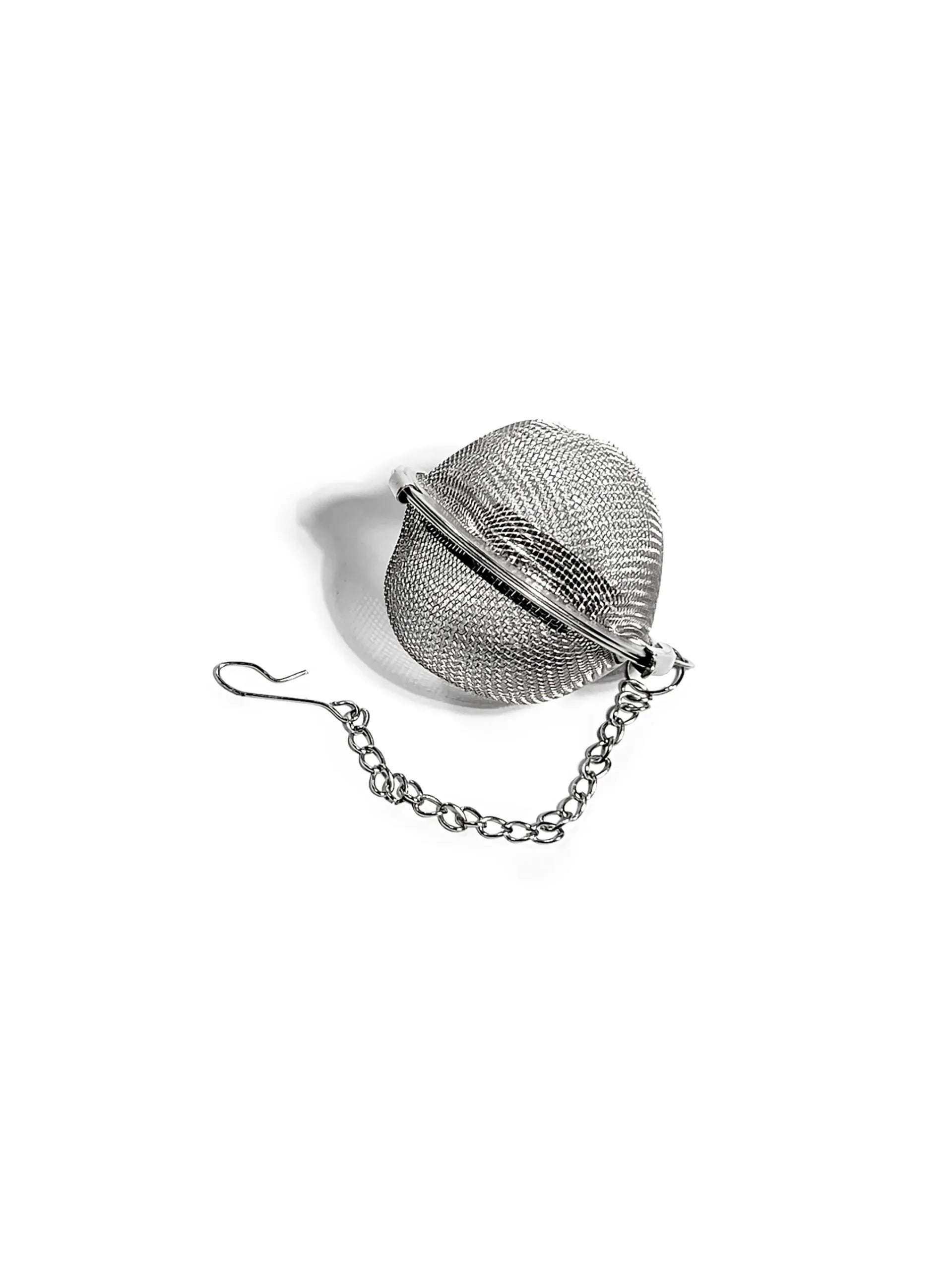Shade Botanicals stainless steel Grande Brew Globe tea strainer front view