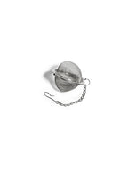 Shade Botanicals stainless steel Grande Brew Globe tea strainer far view