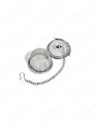 Shade Botanicals stainless steel Steel Brew Sphere tea strainer bottom view with parts opened