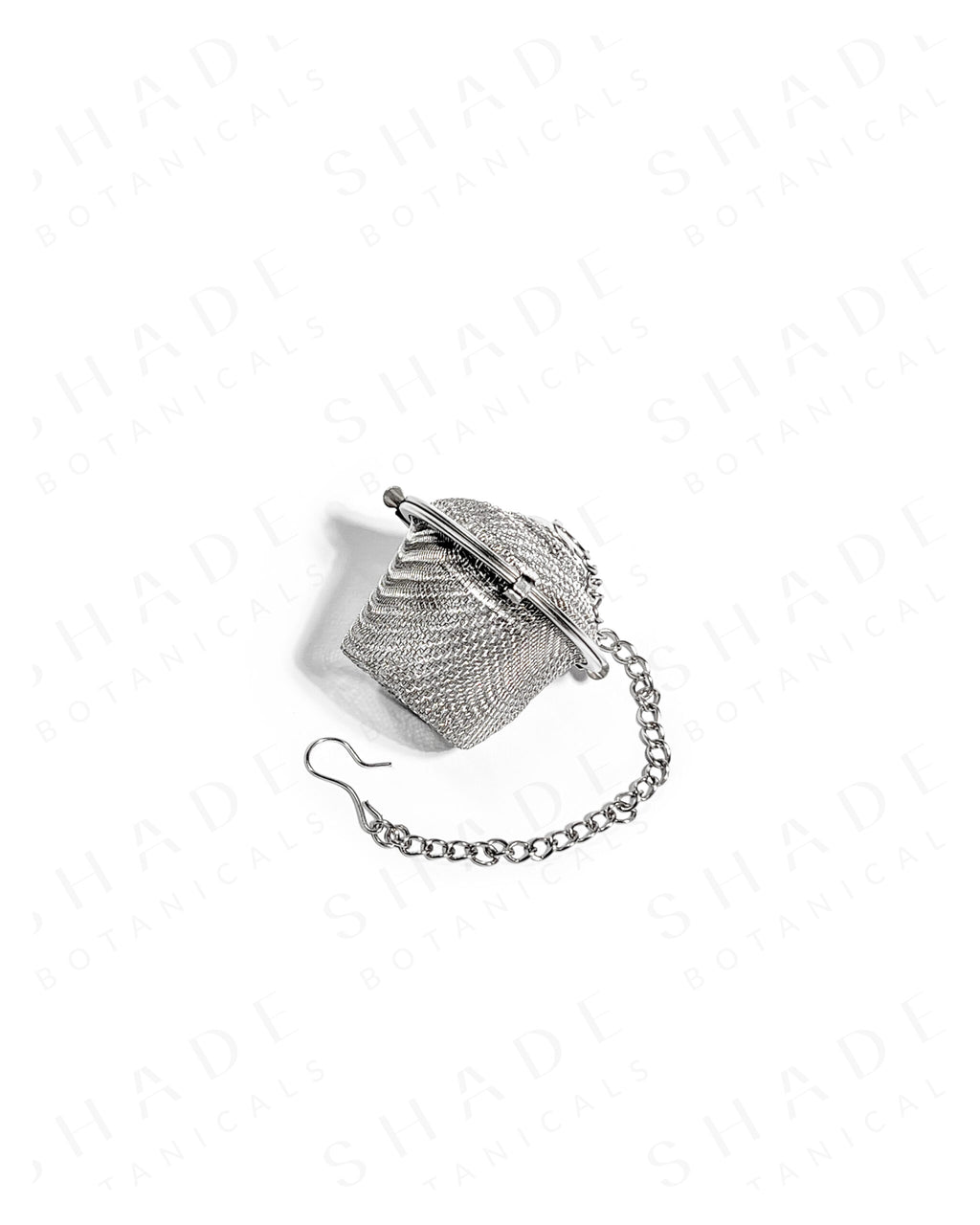 Shade Botanicals stainless steel Steel Brew Sphere tea strainer front view